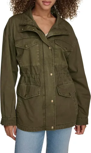 Levi's Women's 4-Pocket Stand Collar Military Jacket
