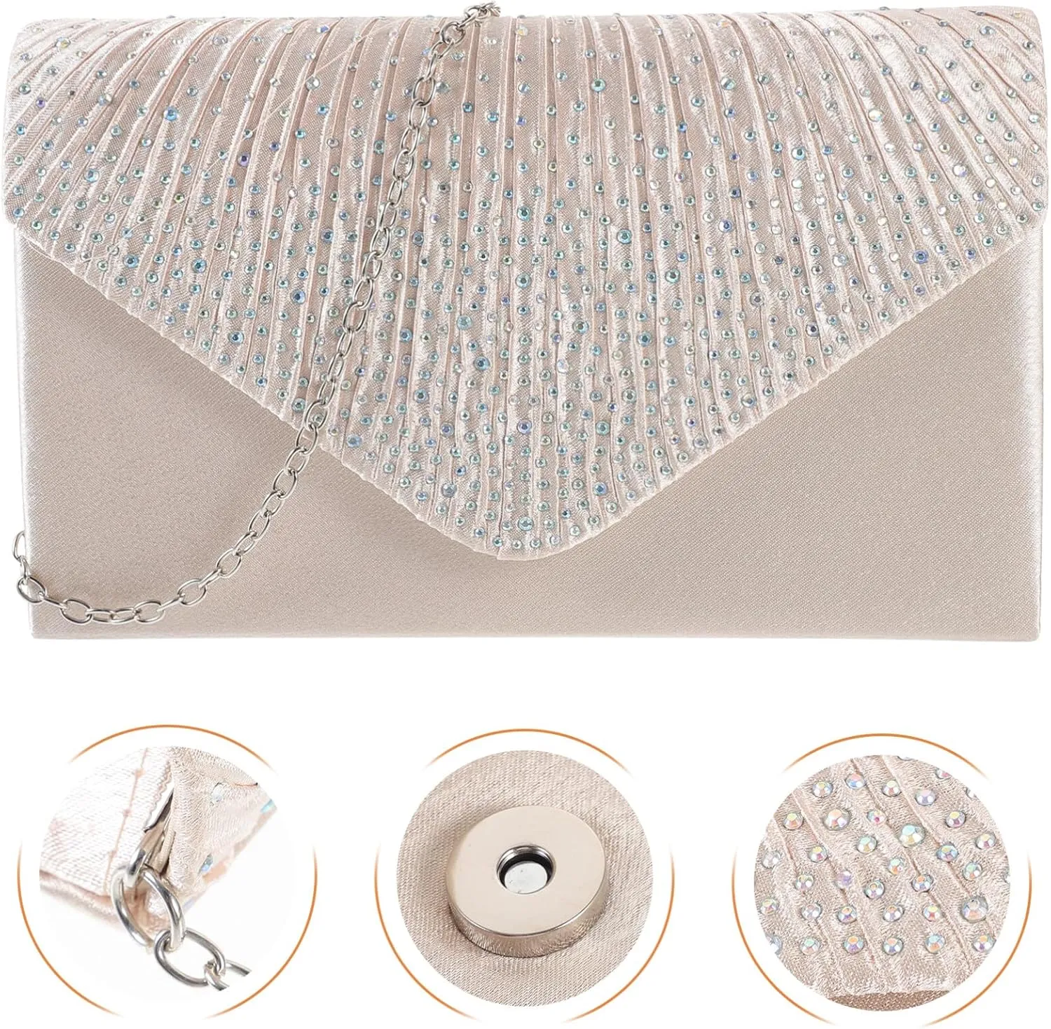 LIFKOME Evening Purse Bridal Purse Women Formal Clutch Bag Women Purse for Formal Occasion