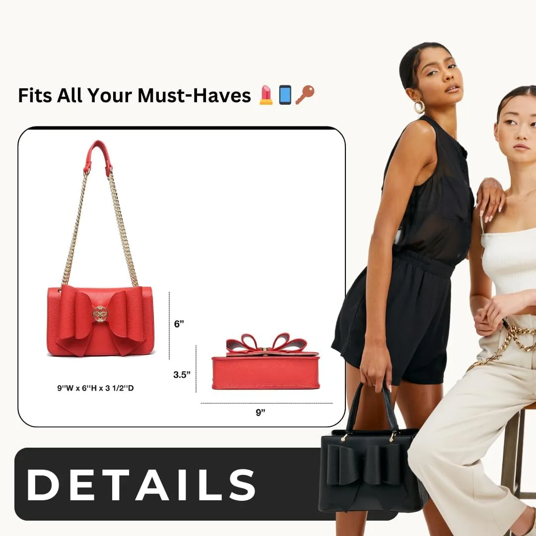Like Dreams Small Purses for Women | Vegan Leather Cute Bow Purse | Elegant Crossbody Small Handbags for Women