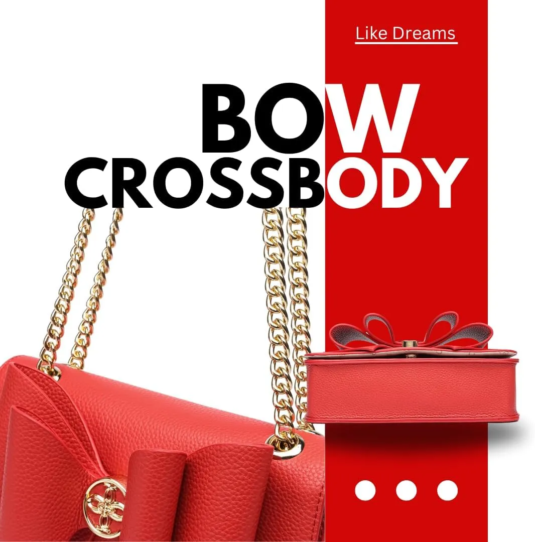 Like Dreams Small Purses for Women | Vegan Leather Cute Bow Purse | Elegant Crossbody Small Handbags for Women