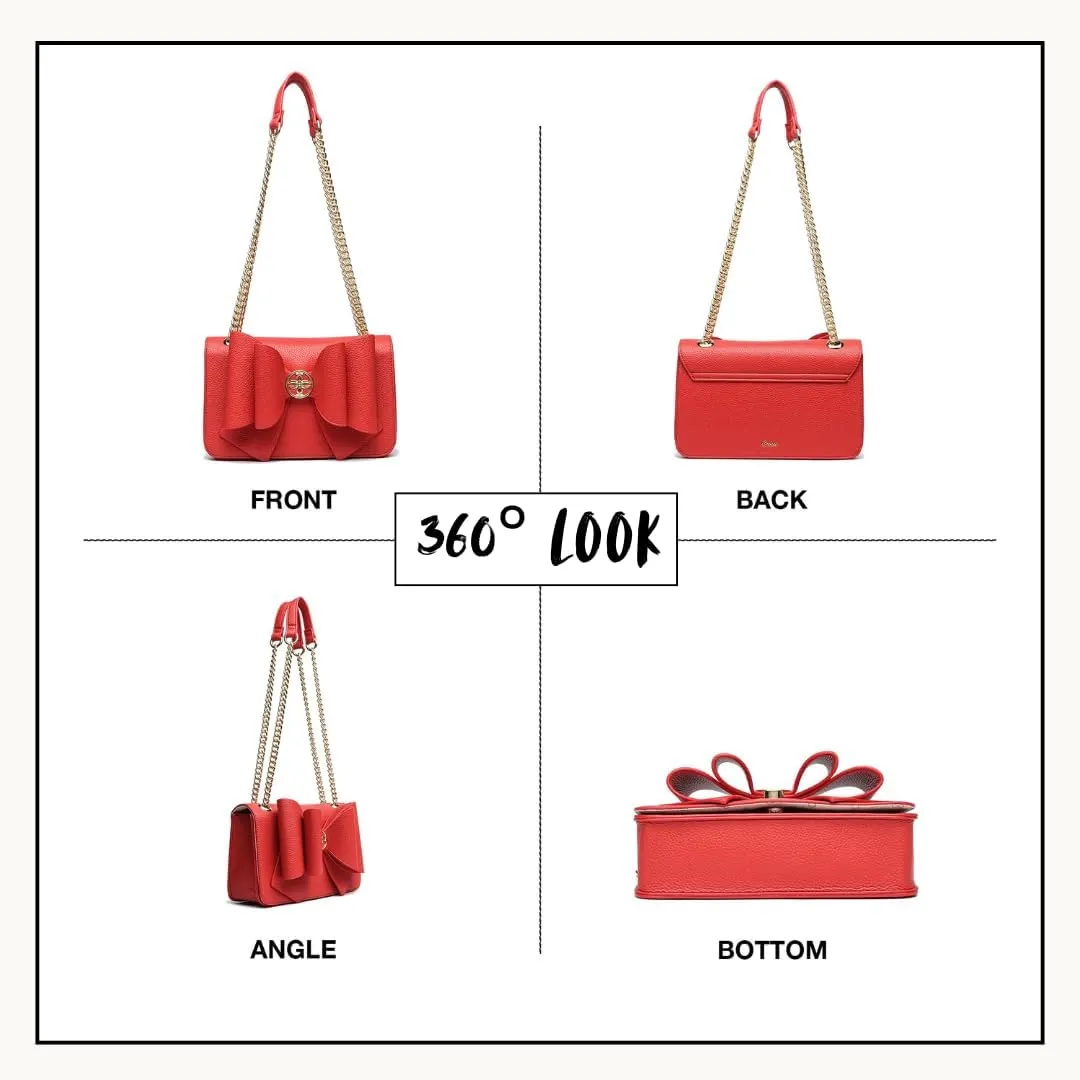 Like Dreams Small Purses for Women | Vegan Leather Cute Bow Purse | Elegant Crossbody Small Handbags for Women