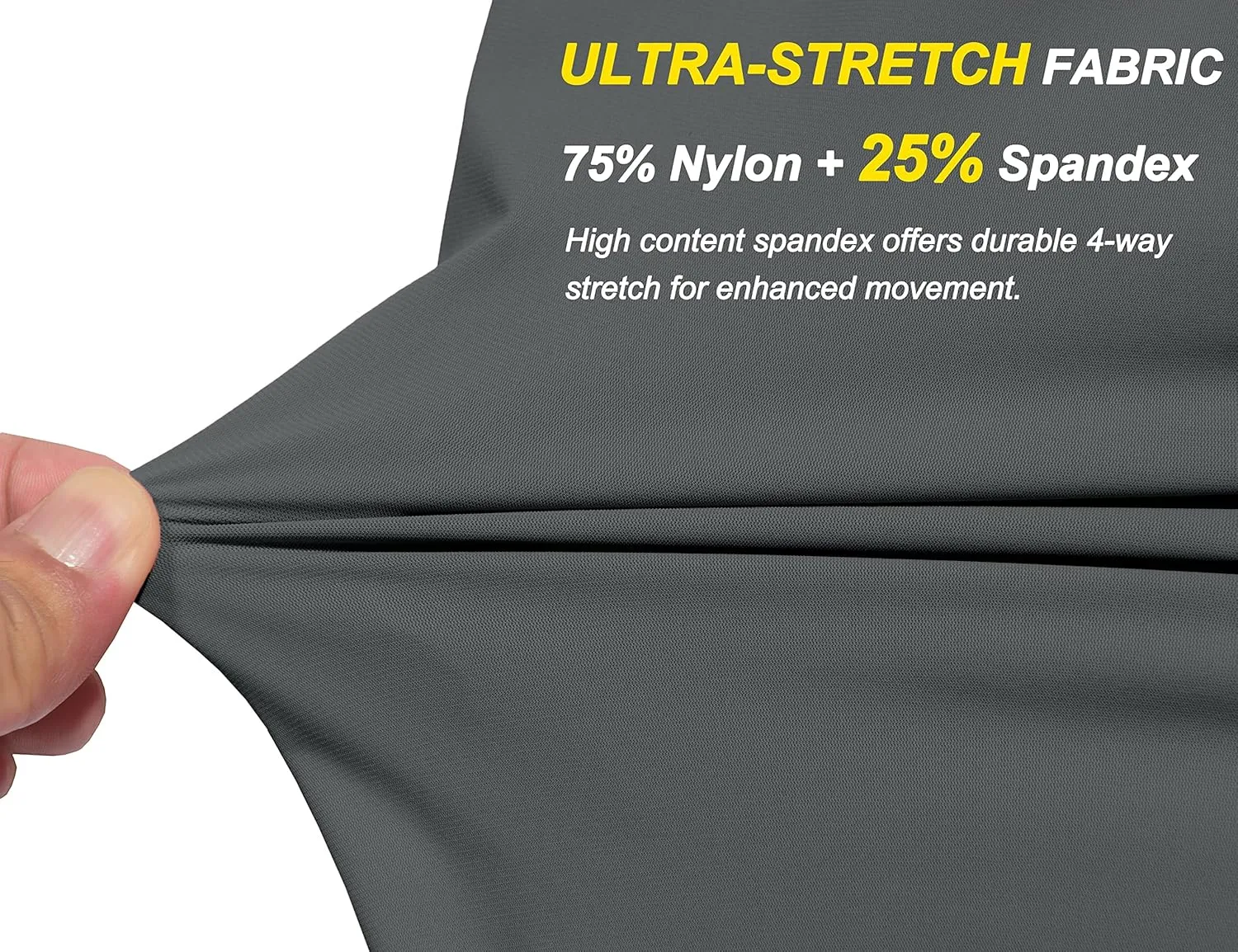 Little Donkey Andy Men's Ultra-Stretch Lightweight Quick Dry Athletic Pants Drawstring Travel Exercise Running Jogging