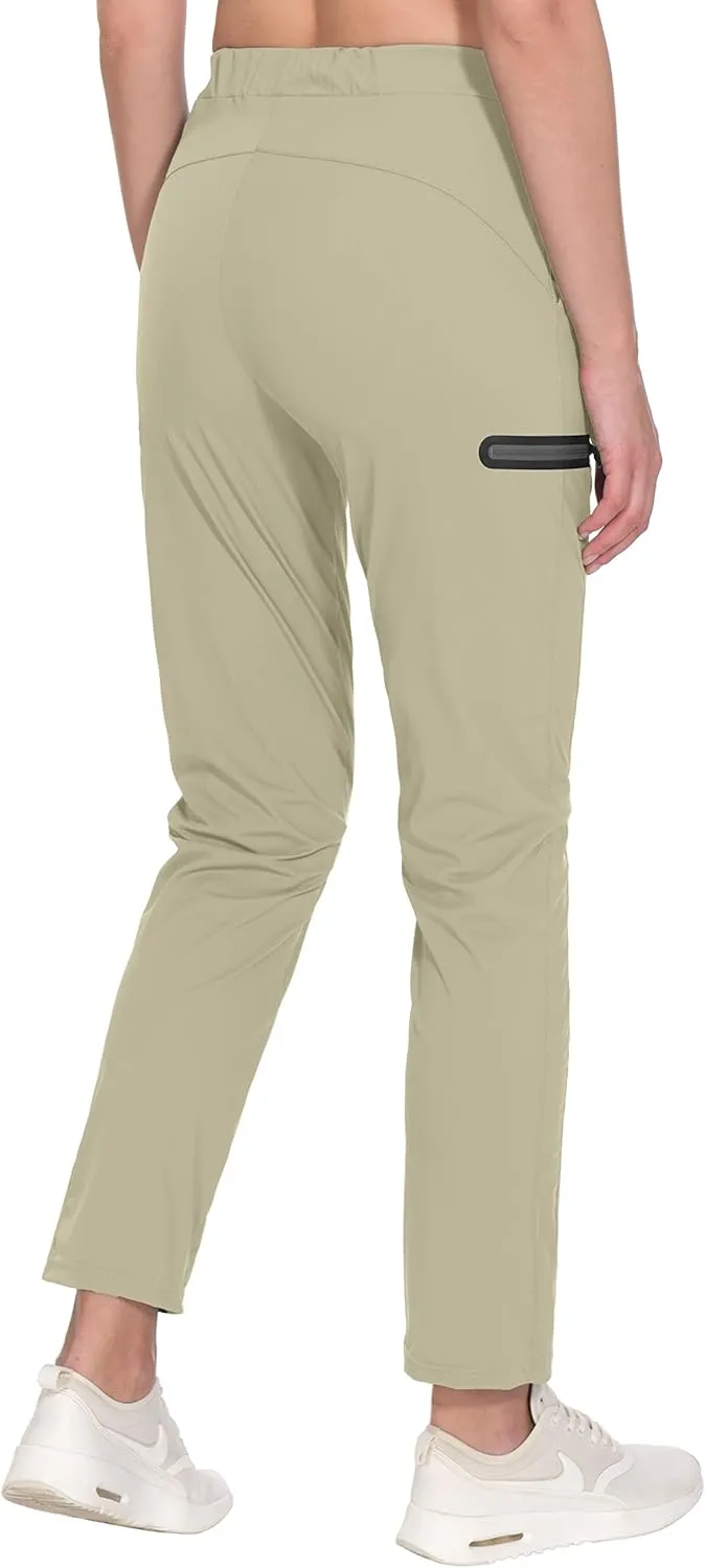 Little Donkey Andy Women's Ultra-Stretch Quick Dry Lightweight Ankle Pants Drawstring Active Travel Hiking