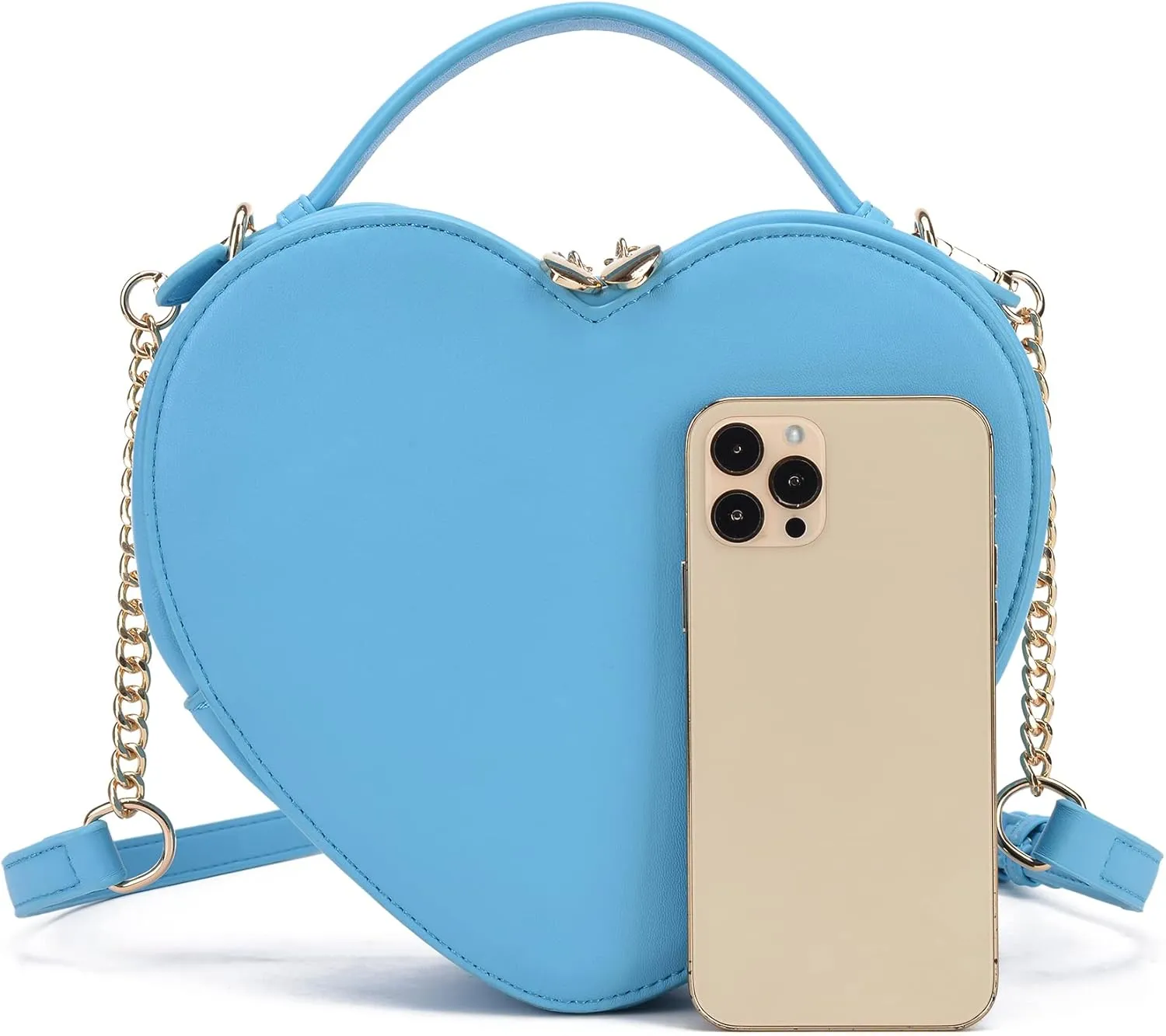 lola mae Heart Shape Satchel Crossbody Purse for women Zip Around Shoulder Bag