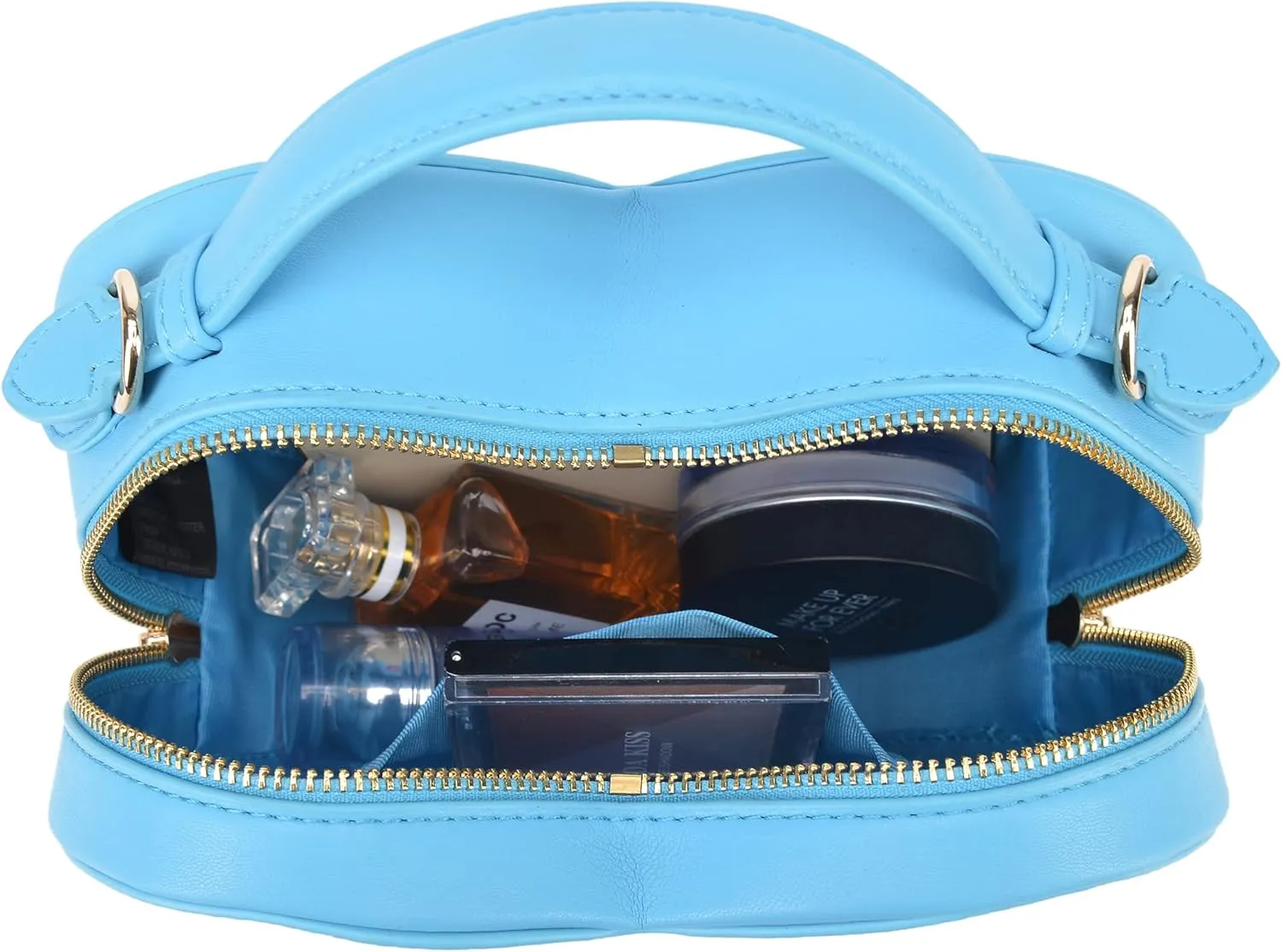 lola mae Heart Shape Satchel Crossbody Purse for women Zip Around Shoulder Bag