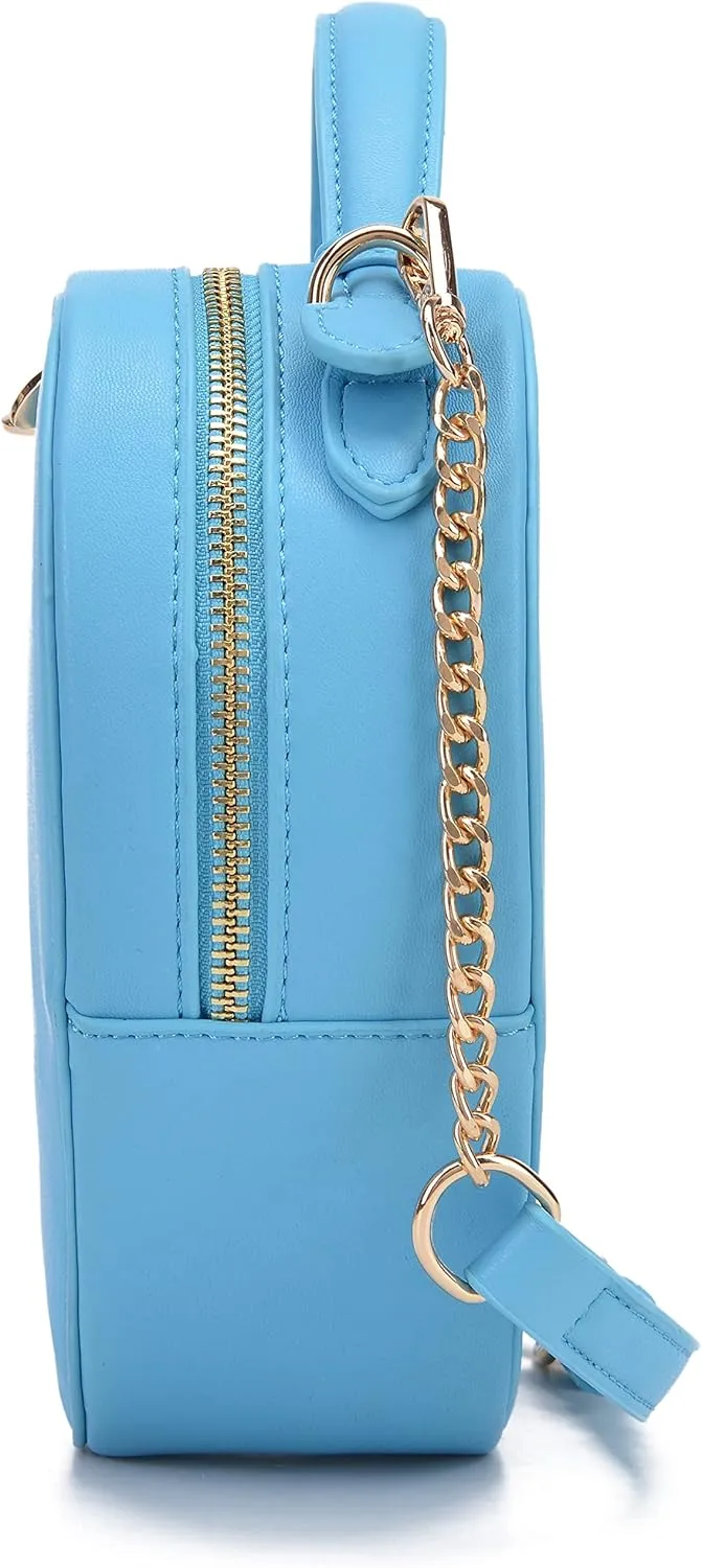 lola mae Heart Shape Satchel Crossbody Purse for women Zip Around Shoulder Bag
