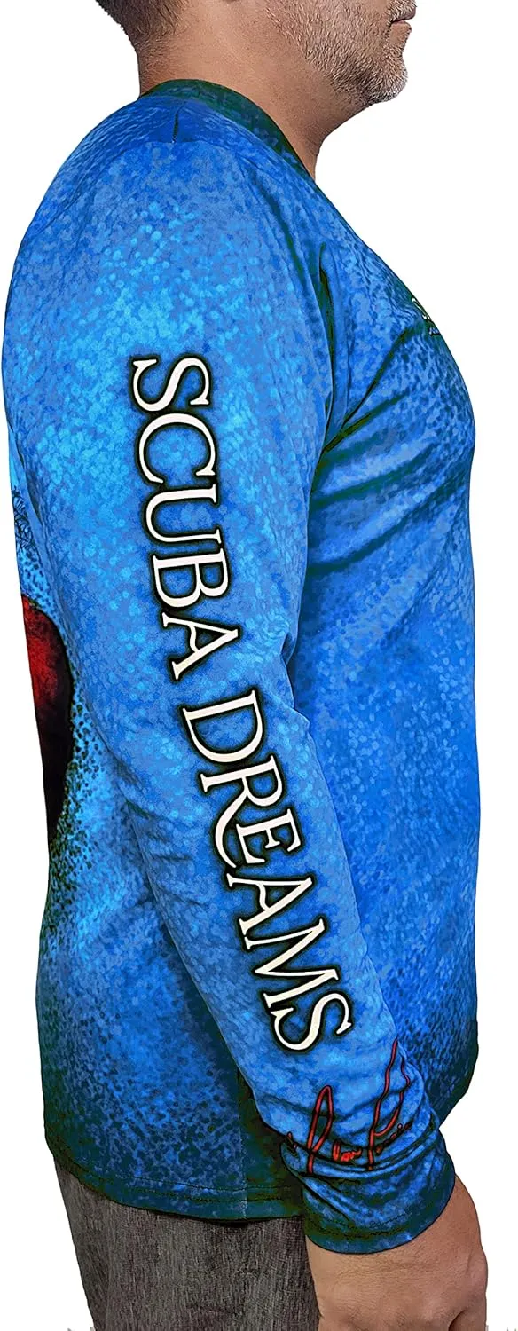 Long Sleeve UV Sun Protection UPF 40  Lightweight Quick Dry Fishing Shirt Outdoors Swimming Made in USA