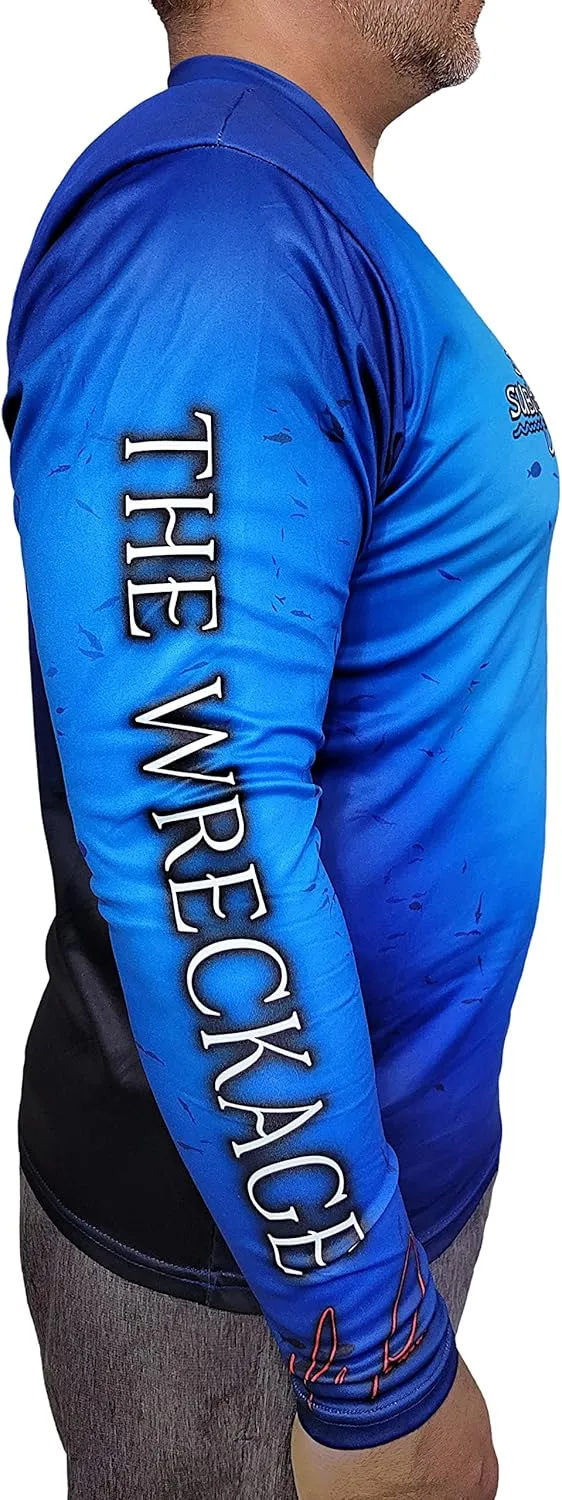 Long Sleeve UV Sun Protection UPF 40  Lightweight Quick Dry Fishing Shirt Outdoors Swimming Made in USA