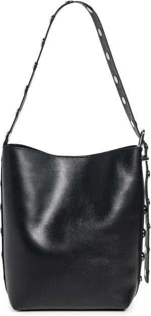 Madewell Women's Stud Essentials Bucket Tote, True Black, One Size