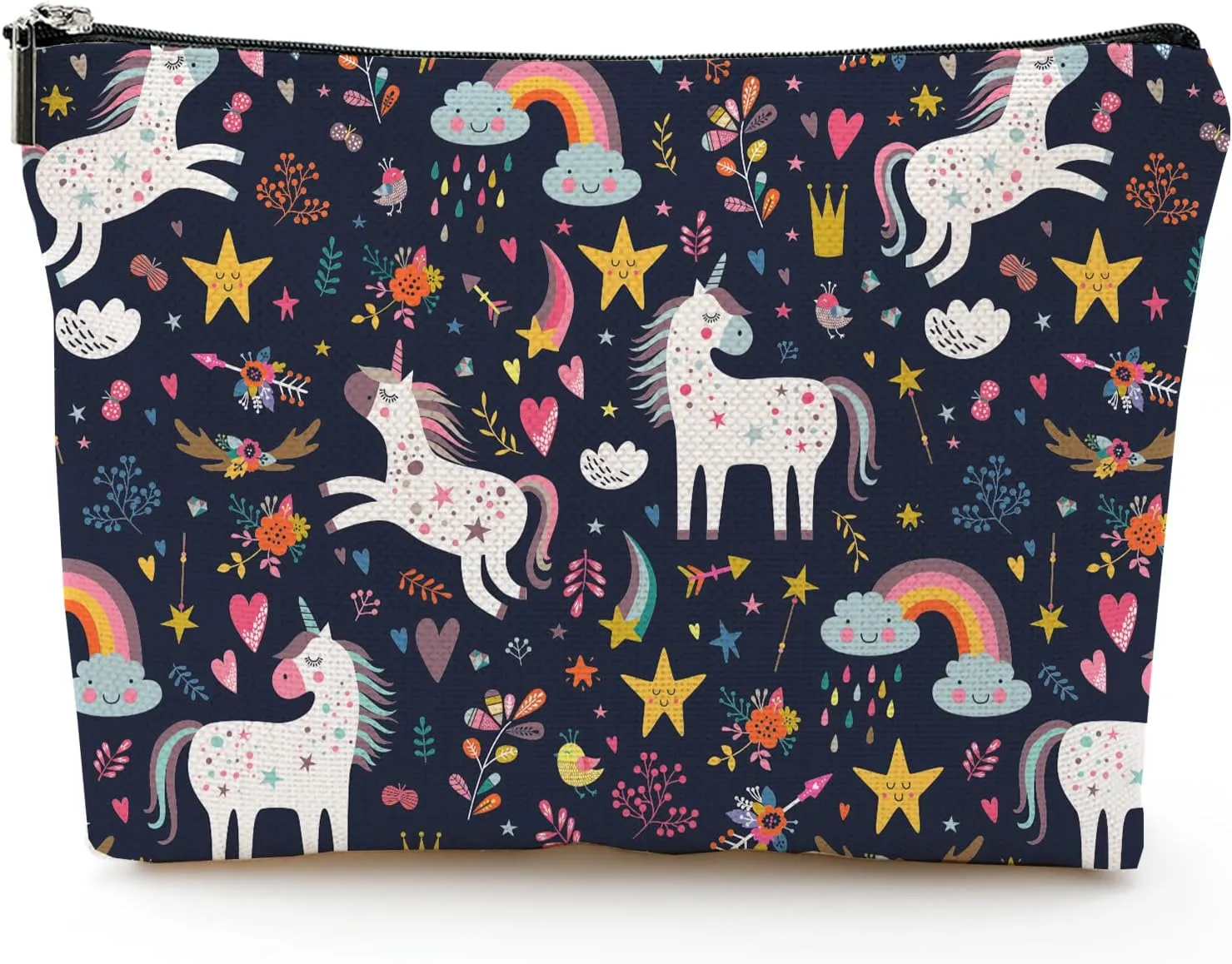 Makeup Bag for Women Travel Makeup Bag Large Cosmetic Bag Zipper Pouch Toiletry Bags Makeup Organizer Bag 7X10in - Unicorn
