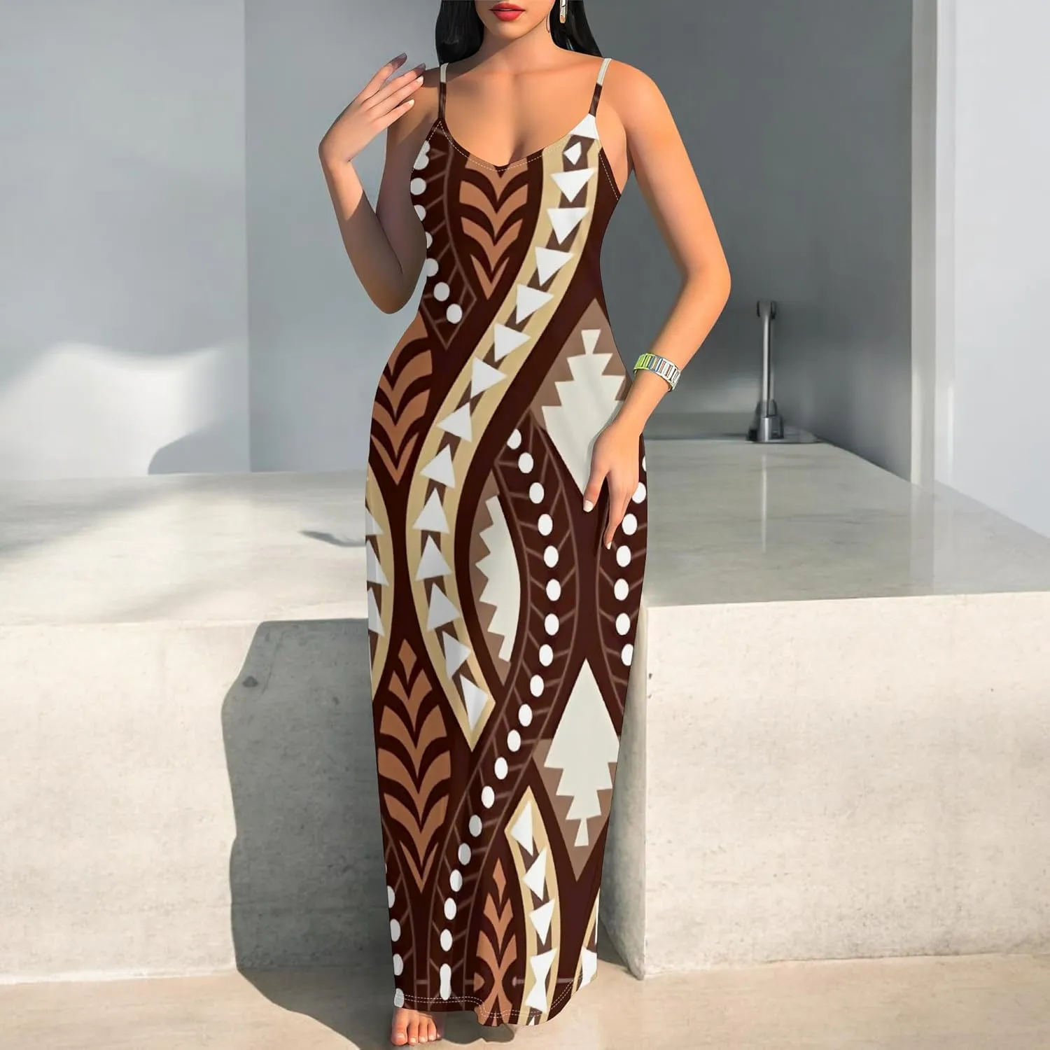 Maxi Dresses for Women Casual Floral Sleeveless Sundress Loose Summer Beach Long Dresses Spaghetti Strap Bodycon Dress S-3X