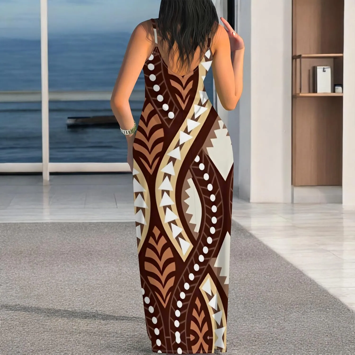 Maxi Dresses for Women Casual Floral Sleeveless Sundress Loose Summer Beach Long Dresses Spaghetti Strap Bodycon Dress S-3X