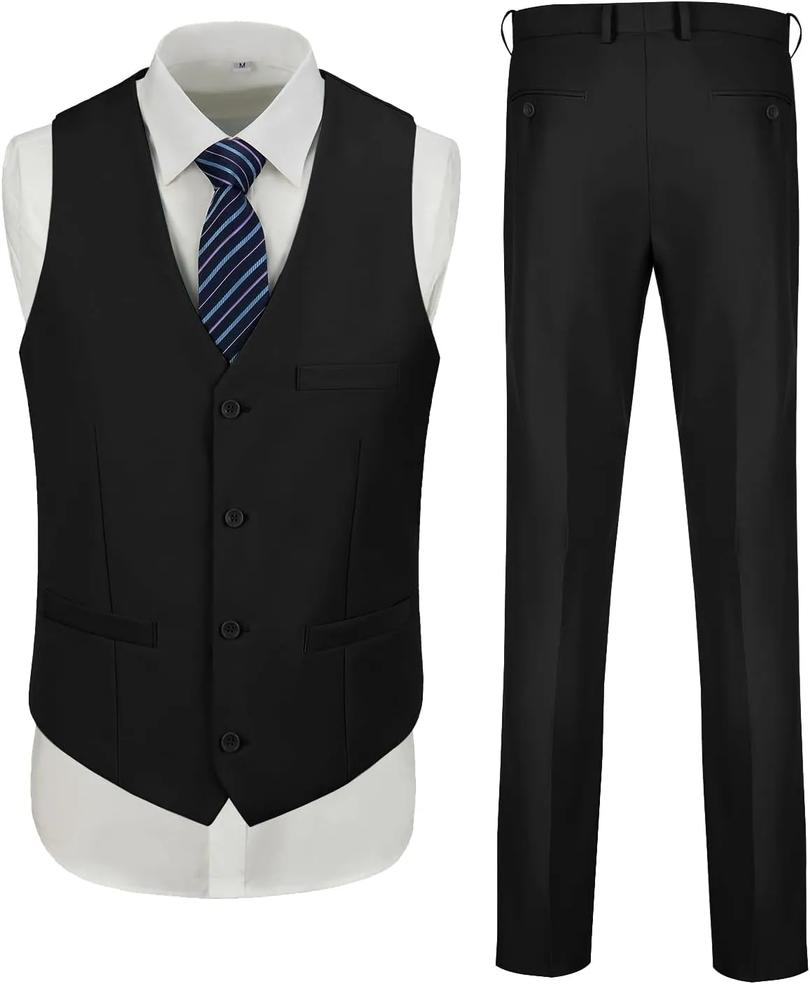 Men Suits 3 Pieces Set Slim Fit Wedding Suit Groomsmen Prom Suit Tuxedo Business Formal Casual Groom Suit Jacket Blazer Pants