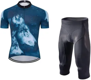 Men's Bike Clothing Set Cycling Jerseys Road Bicycle Shirts Kit   Bib Shorts Quick-Dry Full Zipper Riding Clothes