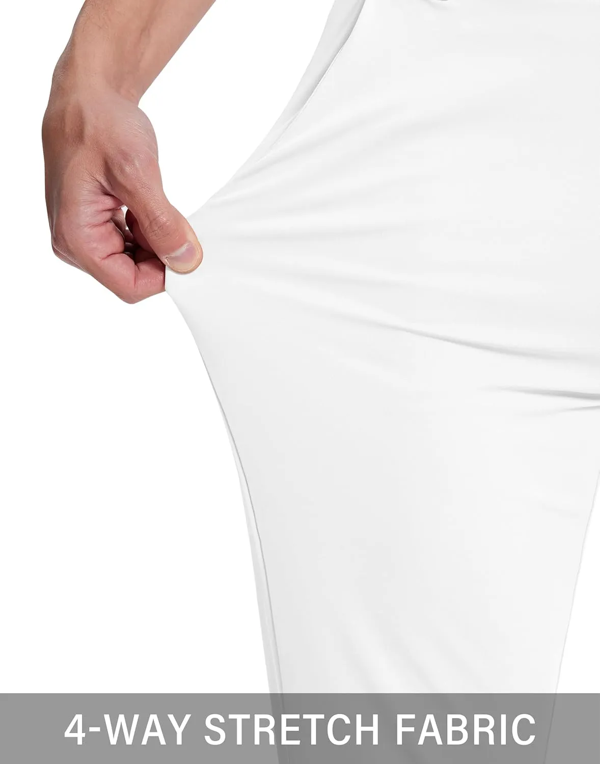 Mens Golf Dress Pants with 5 Pockets Slim Fit Stretch Lightweight Chino Trousers for Casual Work Travel