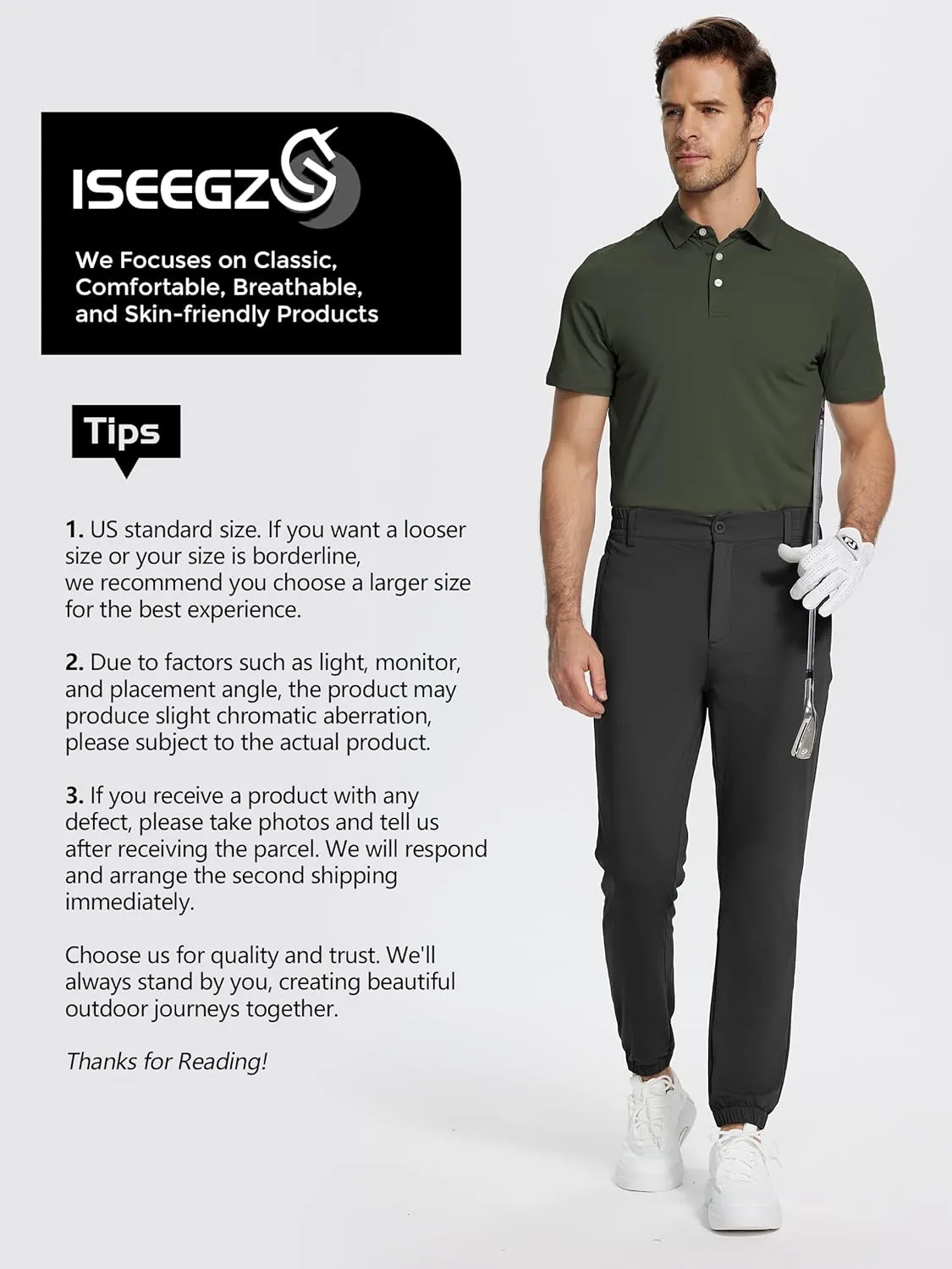 Mens Golf Shirt Short Sleeve Funny Print Golf Polo Shirts for Men Lightweight Dry Fit Quick Dry Collared Golf Polos