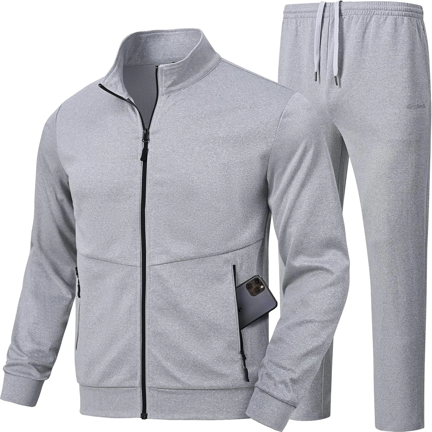Men's Tracksuits Sweatsuits for Men Track Suits 2 Piece Set Casual Running Jogging Warm Up Full Zip Sweat Suits
