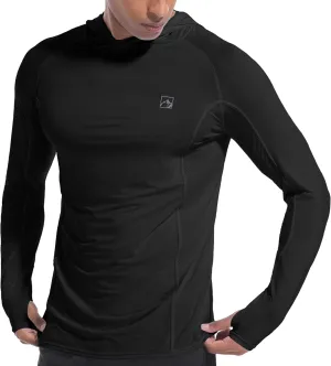 Men's UPF50  Hoodie Shirts Rash Guard Long Sleeve UV Sun Protection Lightweight Quick Dry SPF Fishing Athletic Running Swim
