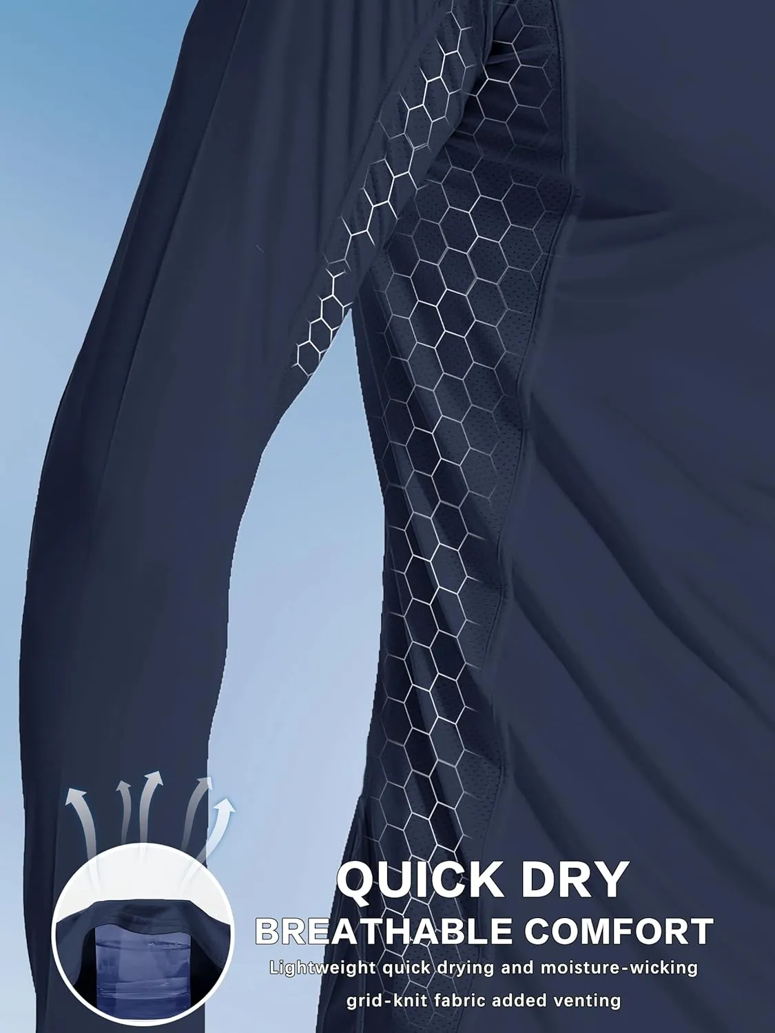 Men's UPF50  Hoodie Shirts Rash Guard Long Sleeve UV Sun Protection Lightweight Quick Dry SPF Fishing Athletic Running Swim