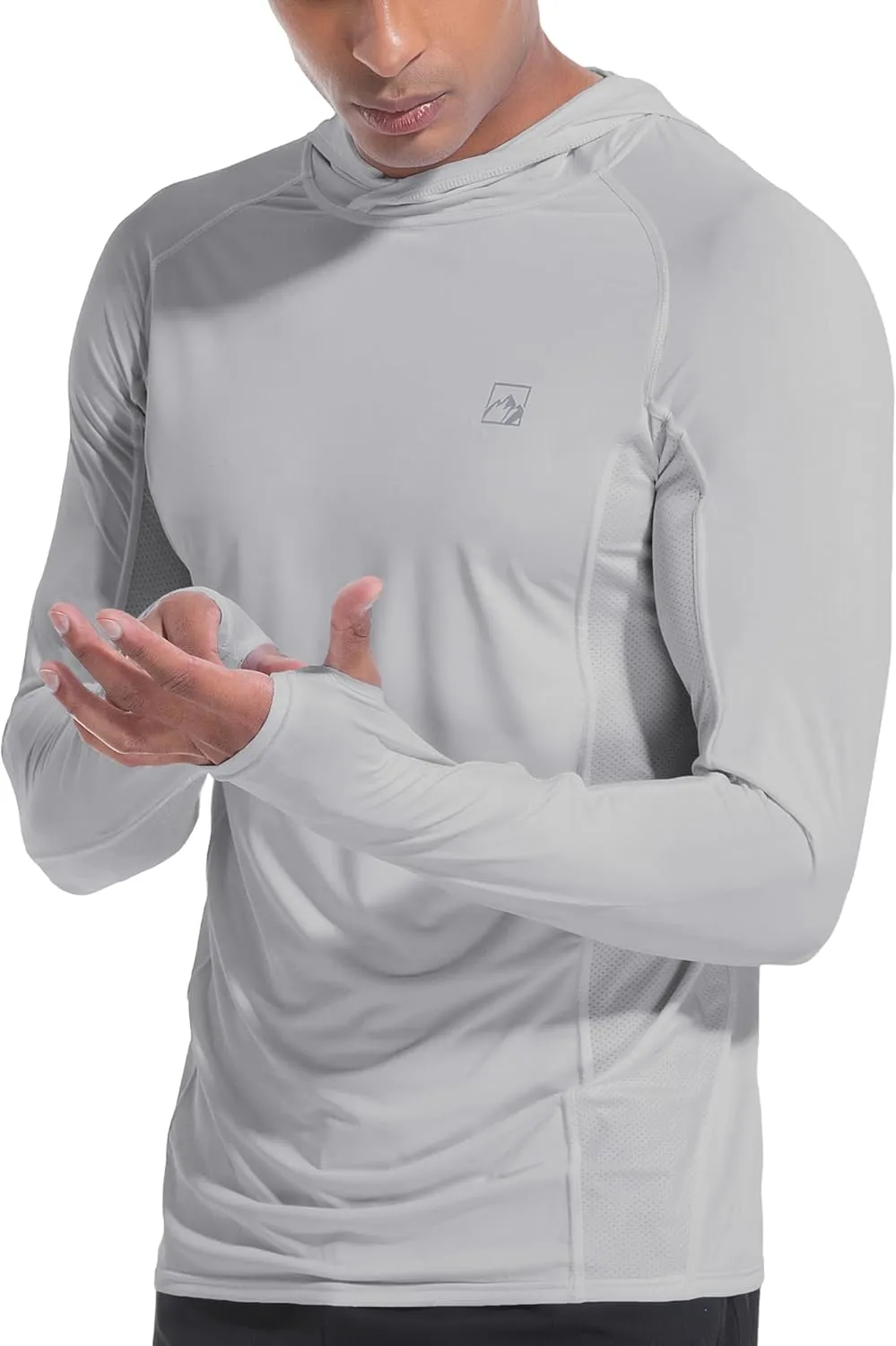 Men's UPF50  Hoodie Shirts Rash Guard Long Sleeve UV Sun Protection Lightweight Quick Dry SPF Fishing Athletic Running Swim