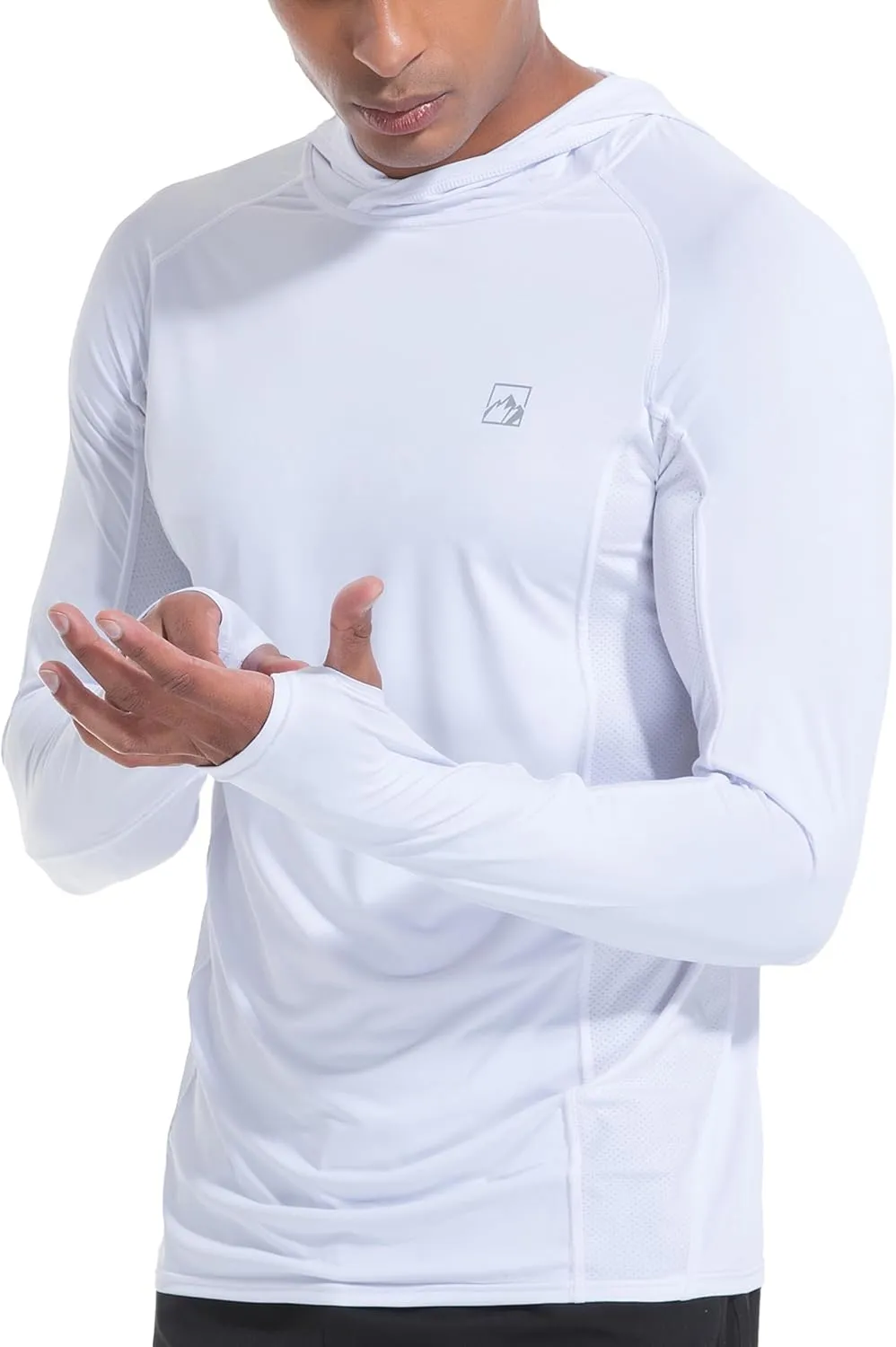 Men's UPF50  Hoodie Shirts Rash Guard Long Sleeve UV Sun Protection Lightweight Quick Dry SPF Fishing Athletic Running Swim