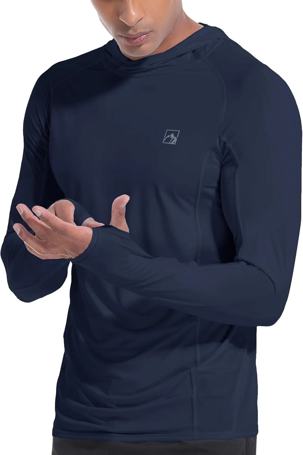 Men's UPF50  Hoodie Shirts Rash Guard Long Sleeve UV Sun Protection Lightweight Quick Dry SPF Fishing Athletic Running Swim