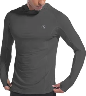 Men's UPF50  Hoodie Shirts Rash Guard Long Sleeve UV Sun Protection Lightweight Quick Dry SPF Fishing Athletic Running Swim