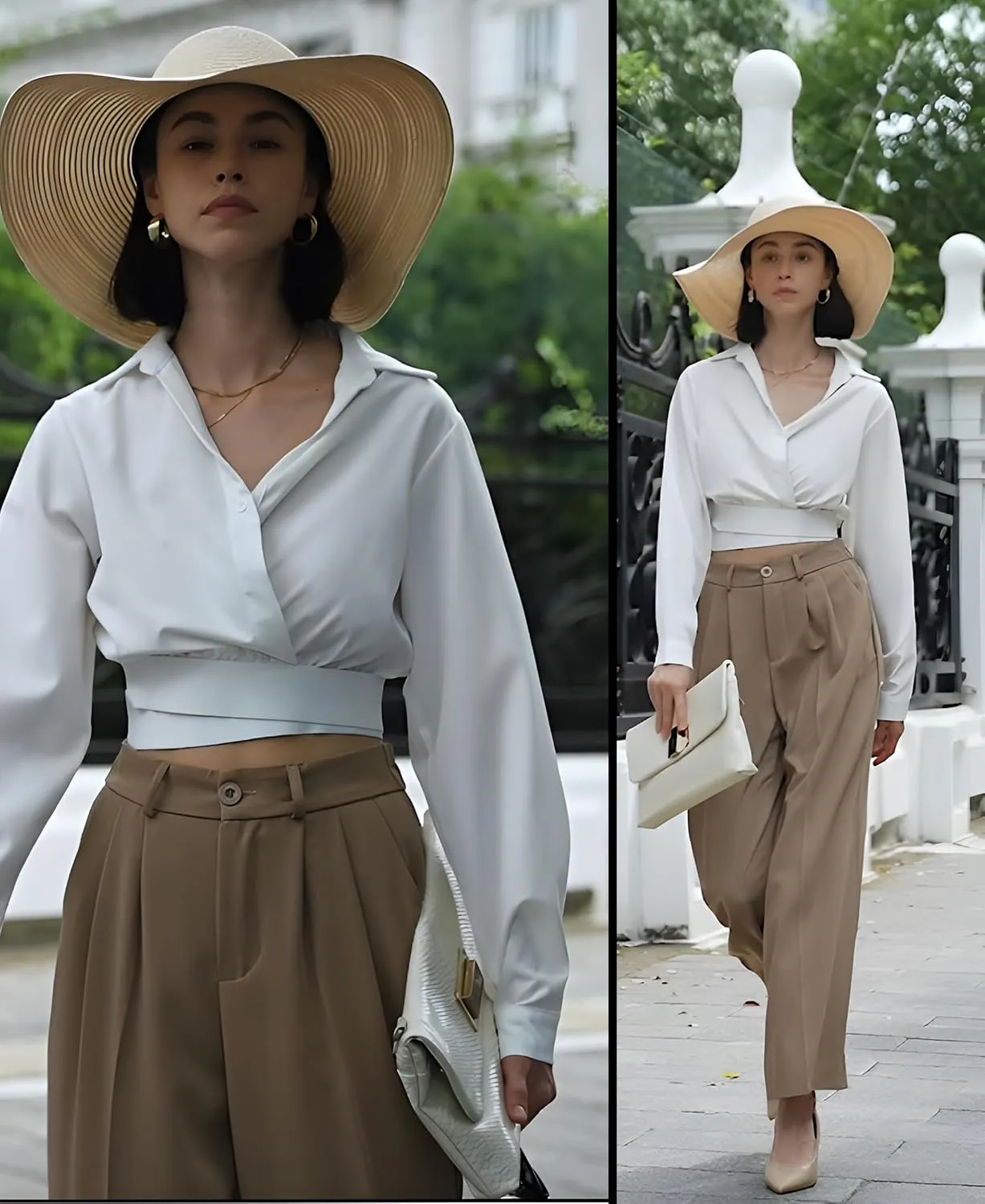 MGWDT Womens Dress Pants Fall Fashion 2024 Wide Leg Pants Casual for Work High Elastic Waisted Fall Season Trousers
