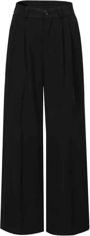 MGWDT Womens Dress Pants Fall Fashion 2024 Wide Leg Pants Casual for Work High Elastic Waisted Fall Season Trousers