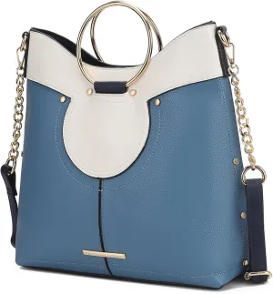 MKF Collection Women's Satchel Bag,Vegan Leather Top Handle Shoulder Bag Handbag Purse by Mia K