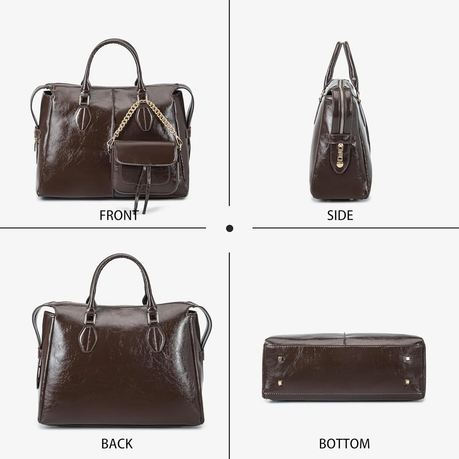 MKF Collection Women's Tote Bag & Wristlet Wallet Purse Set, Vegan Leather Shoulder Bag Top-Handle Handbag by Mia K