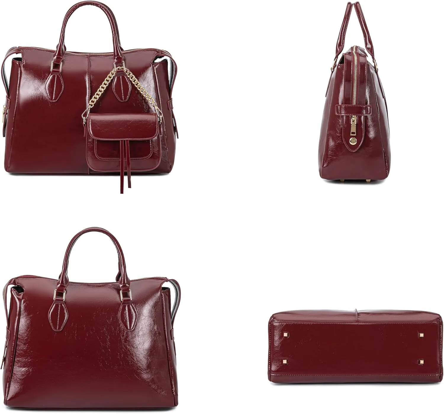 MKF Collection Women's Tote Bag & Wristlet Wallet Purse Set, Vegan Leather Shoulder Bag Top-Handle Handbag by Mia K