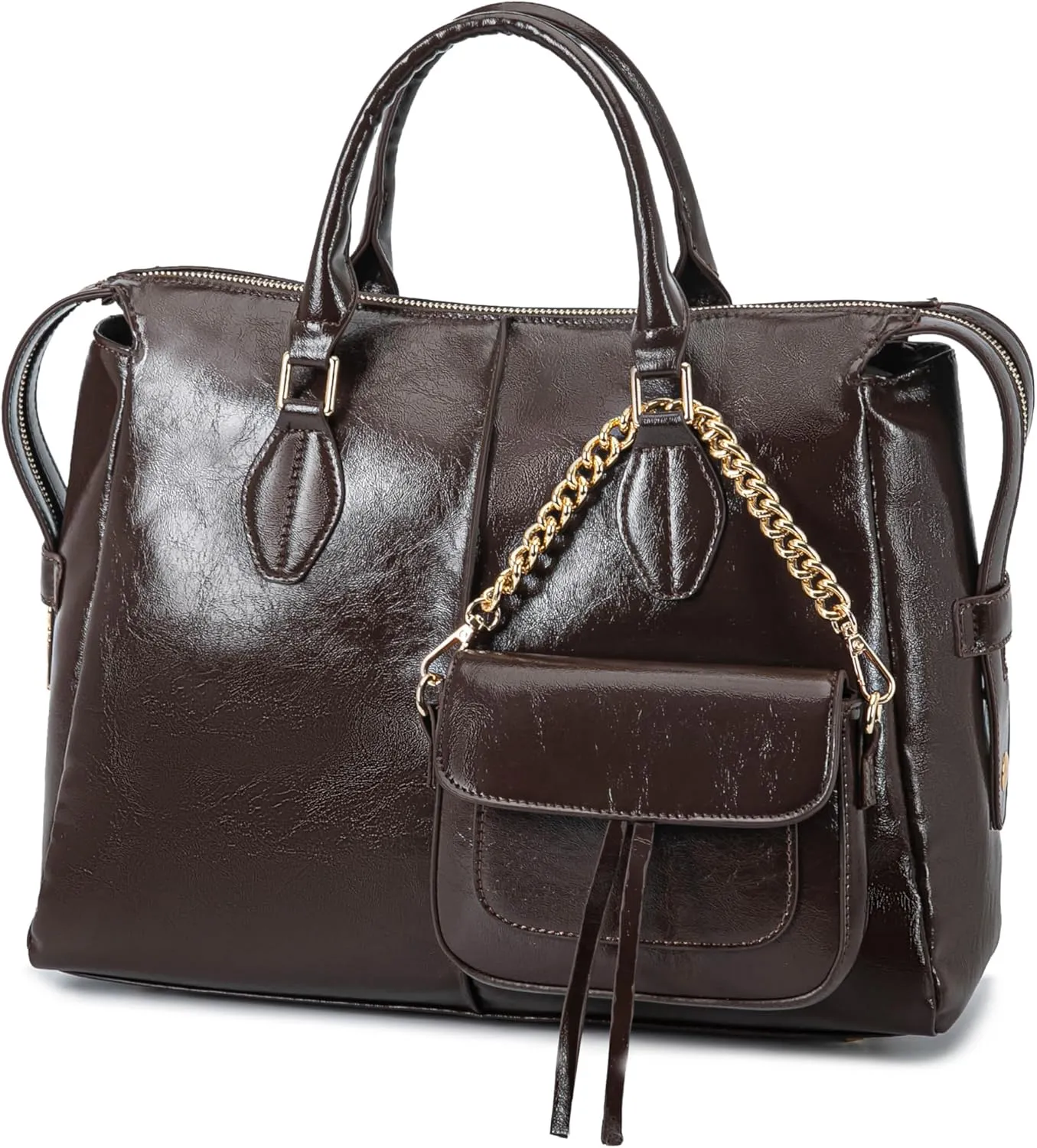 MKF Collection Women's Tote Bag & Wristlet Wallet Purse Set, Vegan Leather Shoulder Bag Top-Handle Handbag by Mia K