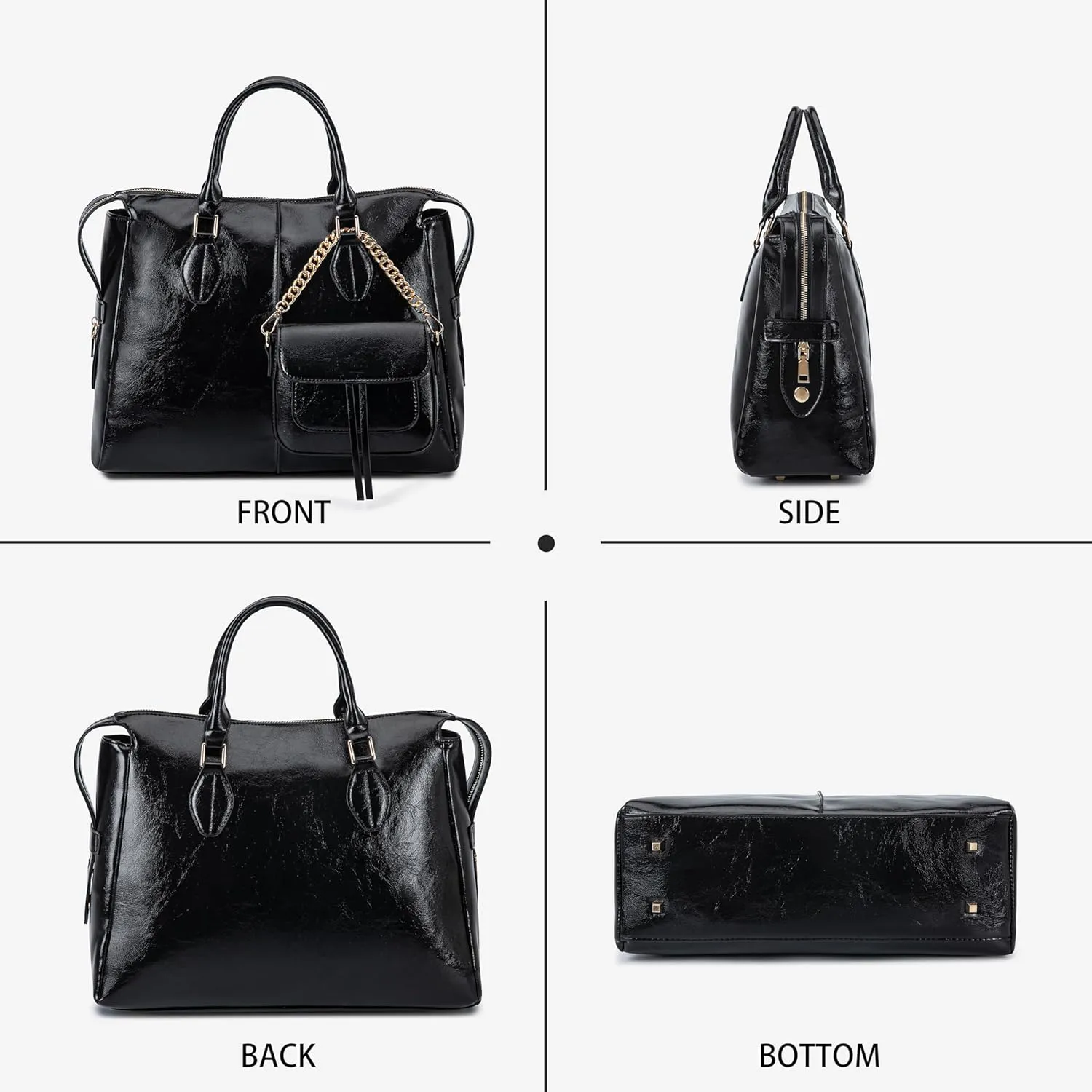 MKF Collection Women's Tote Bag & Wristlet Wallet Purse Set, Vegan Leather Shoulder Bag Top-Handle Handbag by Mia K