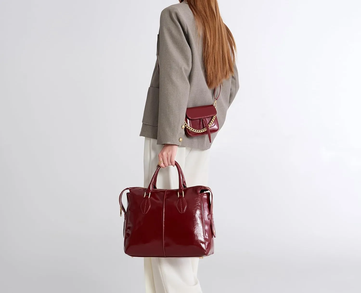 MKF Collection Women's Tote Bag & Wristlet Wallet Purse Set, Vegan Leather Shoulder Bag Top-Handle Handbag by Mia K