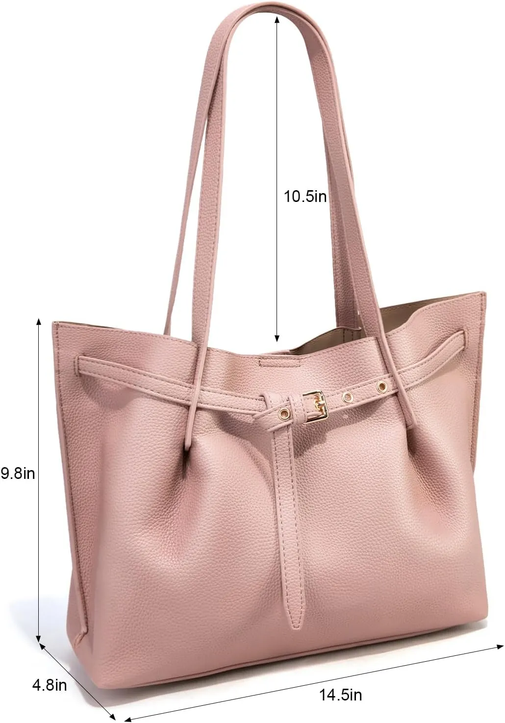 Montana West Tote Bag for Women Designer Purses and Handbags with Belted Detailing
