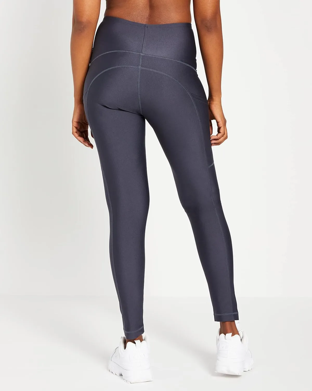 Motherhood Maternity Women's Workout Over The Belly Pregnancy and Postpartum Leggings with Pockets Soft Active Stretchy Pants