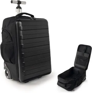 Multi-Useful Carry-On Luggage Fit 17.3 Inch Laptop airline approved with WheelsTravel suitcase backpack with wheels that can be pulled and carried for Overnight bag and Business19Inch