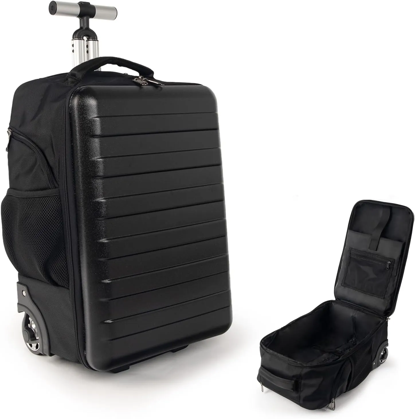Multi-Useful Carry-On Luggage Fit 17.3 Inch Laptop airline approved with WheelsTravel suitcase backpack with wheels that can be pulled and carried for Overnight bag and Business19Inch