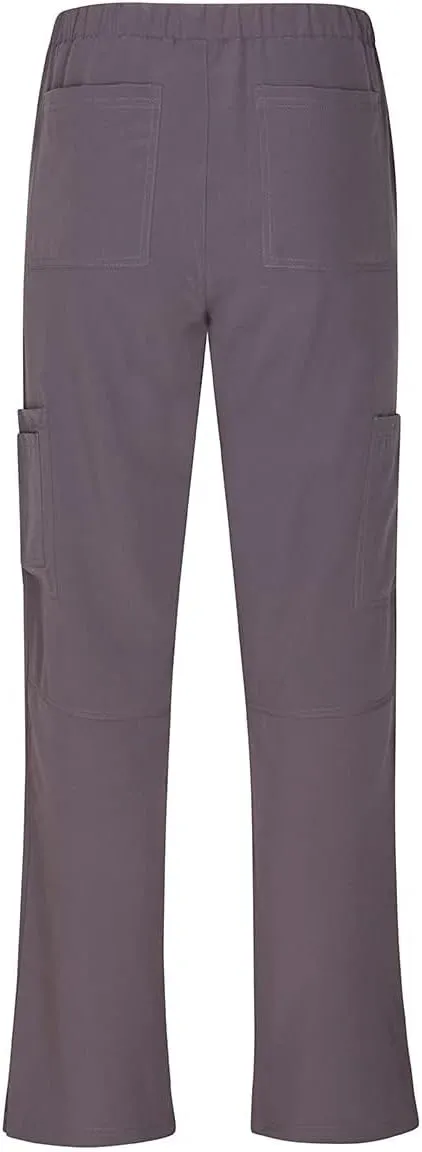 Natural Uniforms Women's Cool Stretch V-Neck Top and Cargo Pant Scrub Set with Regular and Petite Sizes