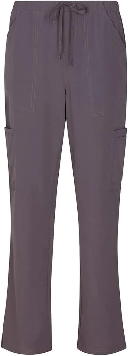 Natural Uniforms Women's Cool Stretch V-Neck Top and Cargo Pant Scrub Set with Regular and Petite Sizes
