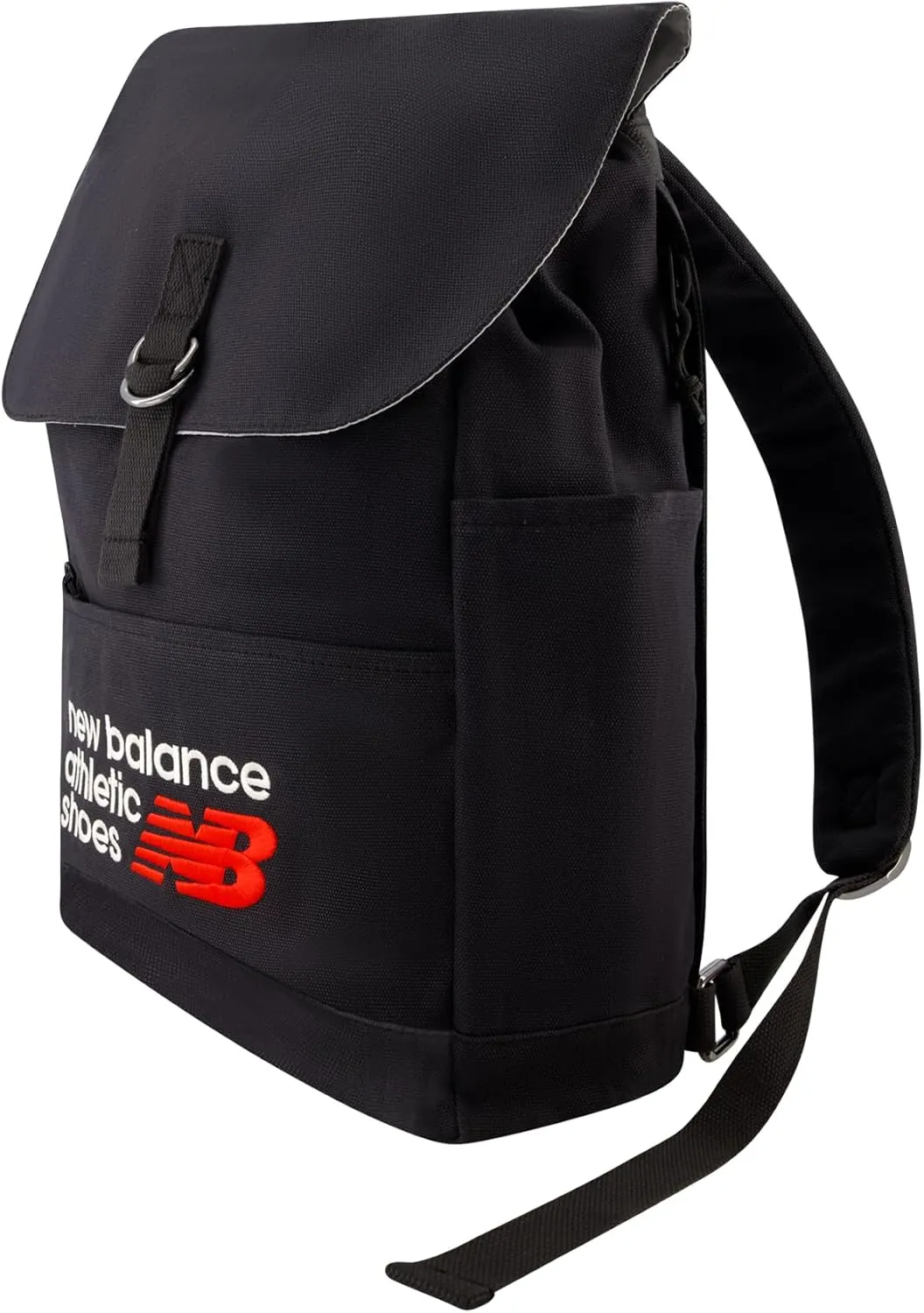 New Balance Canvas Backpack, Casual Commuter Travel Bag for Men and Women, Black, 19.5 Inches