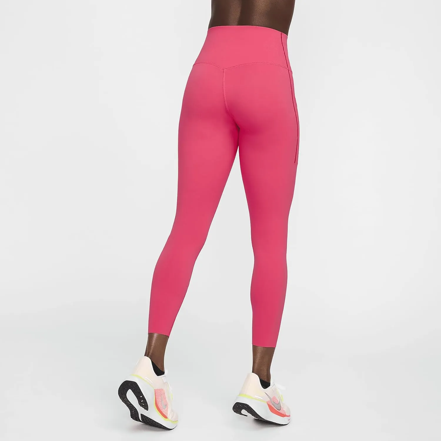 Nike Universa Women's Medium-Support High-Waisted 7/8 Leggings with Pockets (DQ5897-629, Aster Pink/Black)