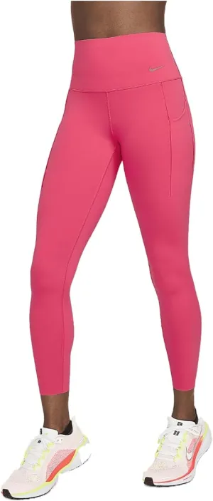 Nike Universa Women's Medium-Support High-Waisted 7/8 Leggings with Pockets (DQ5897-629, Aster Pink/Black)