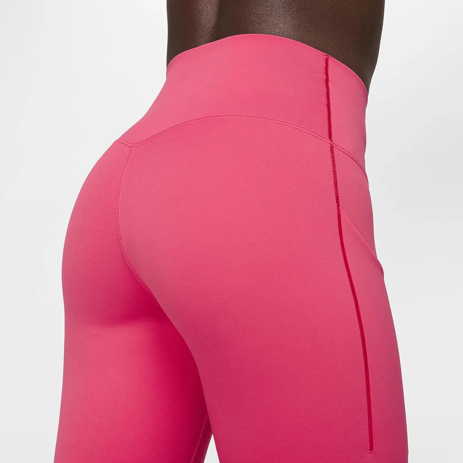 Nike Universa Women's Medium-Support High-Waisted 7/8 Leggings with Pockets (DQ5897-629, Aster Pink/Black)