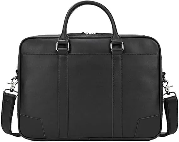 Nordic Leather Men's Handbag Business Briefcase Simple File Office Computer Bag for Office Commute