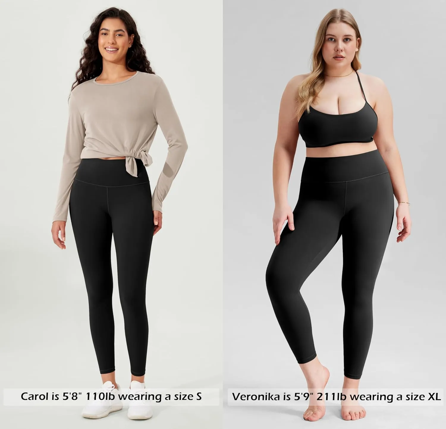 ODODOS Women's High Waist Workout Leggings 2-Pack Tummy Control Yoga Pants - 25" / 28" Inseam, ODLEX Fabric-Squat Proof