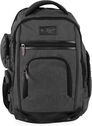 ORIGINAL PENGUIN Fletcher Laptop Backpack, Black Crosshatch, Medium