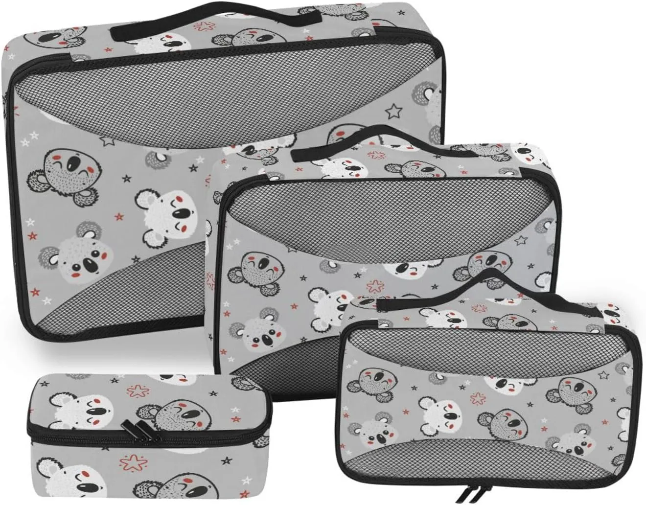 Packing Cube Set of 4 Suitcase Organizer Bags Packing Cubes for Travel Women Packimg Cubes Cute Koala
