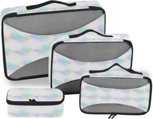 Packing Cubes for Travel Set of 4 Luggage Cubes Luggage Packing Organizers Packing Cuves Aqua Blue Green